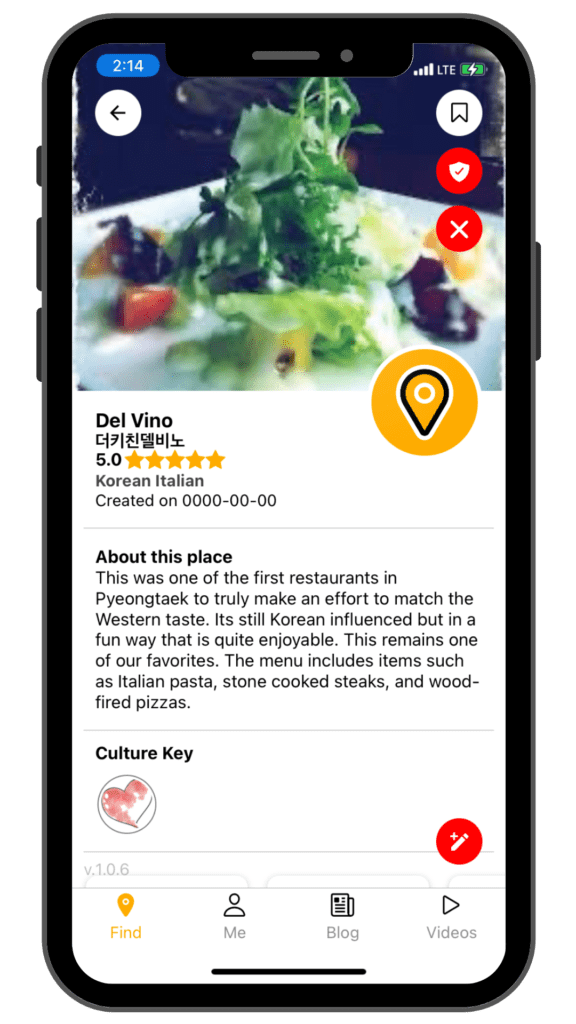Del Vino South of Seoul App info