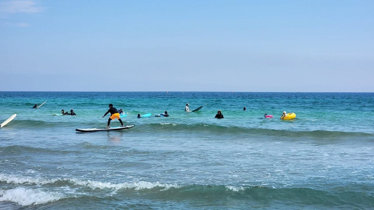Surfing in Gangwondo South Korea